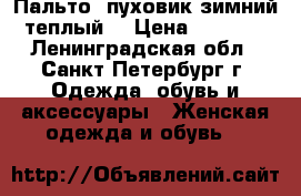 Пальто- пуховик зимний,теплый. › Цена ­ 1 100 - Ленинградская обл., Санкт-Петербург г. Одежда, обувь и аксессуары » Женская одежда и обувь   